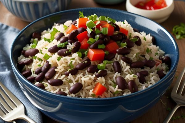 arroz con frijoles negros