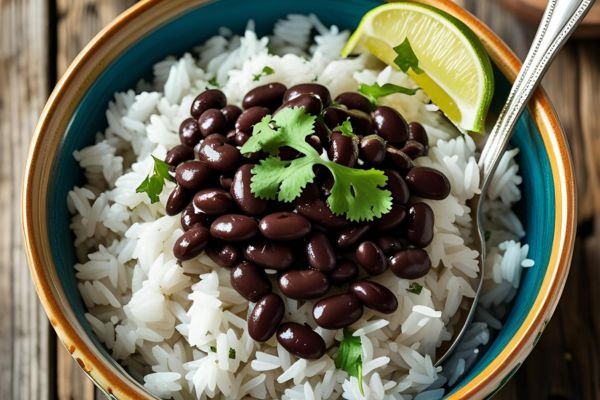 arroz con frijoles negros