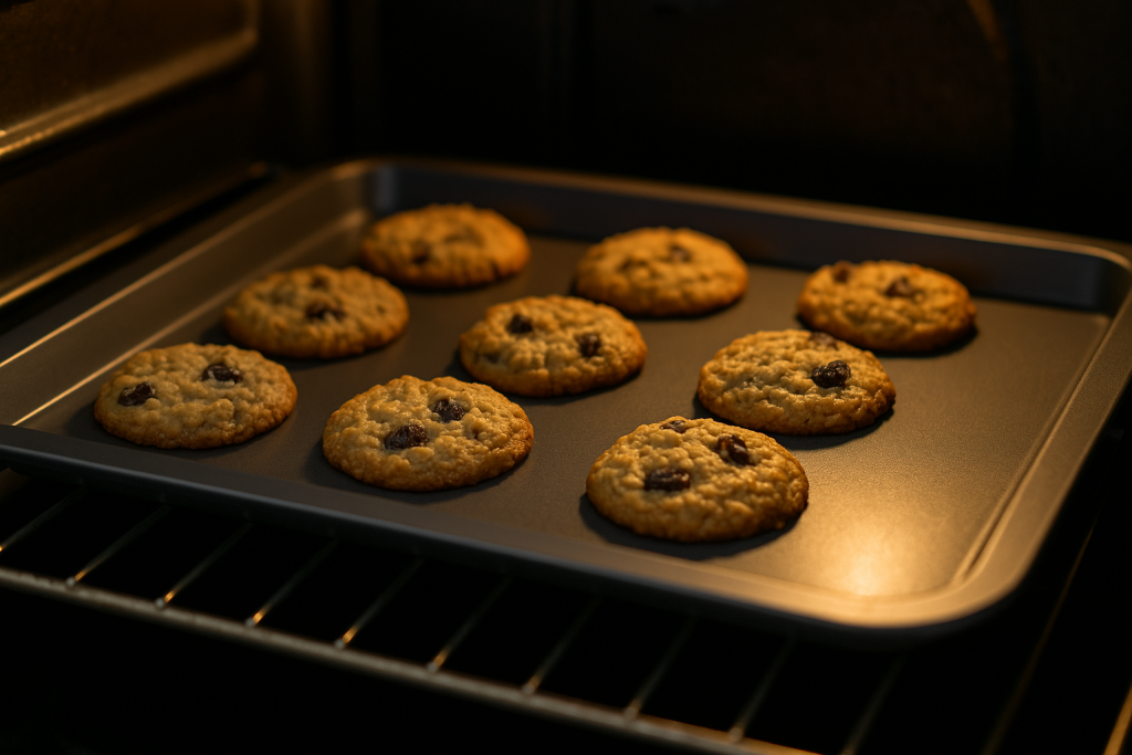 Ingredientes para preparar galletas de avena y pasas