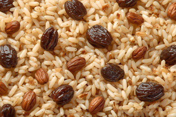 arroz con pasas y nueces