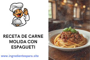 carne molida con espagueti